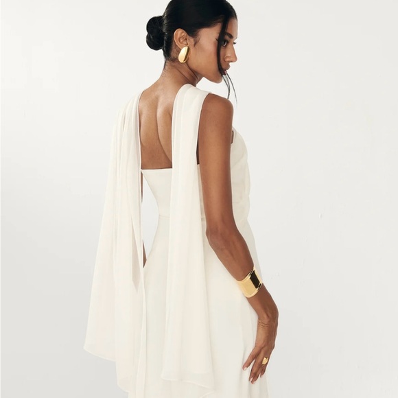 Anthropologie White Bridal Midi Strapless Dress - Picture 11 of 11